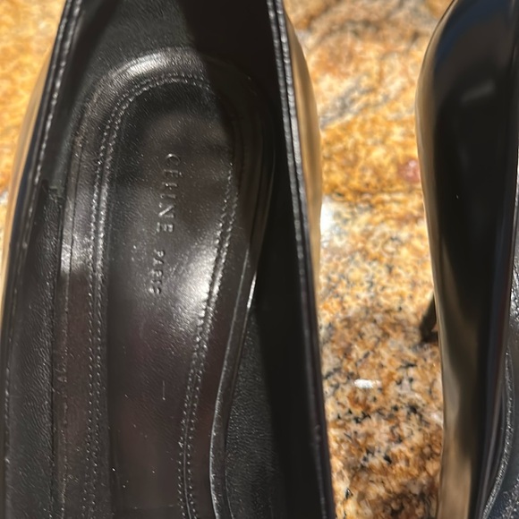 Celine Black Leather Pointed-Toe Heels - Picture 7 of 10